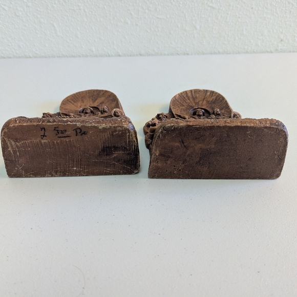 Rustic Brown Bookends Vintage - Picture 3 of 3